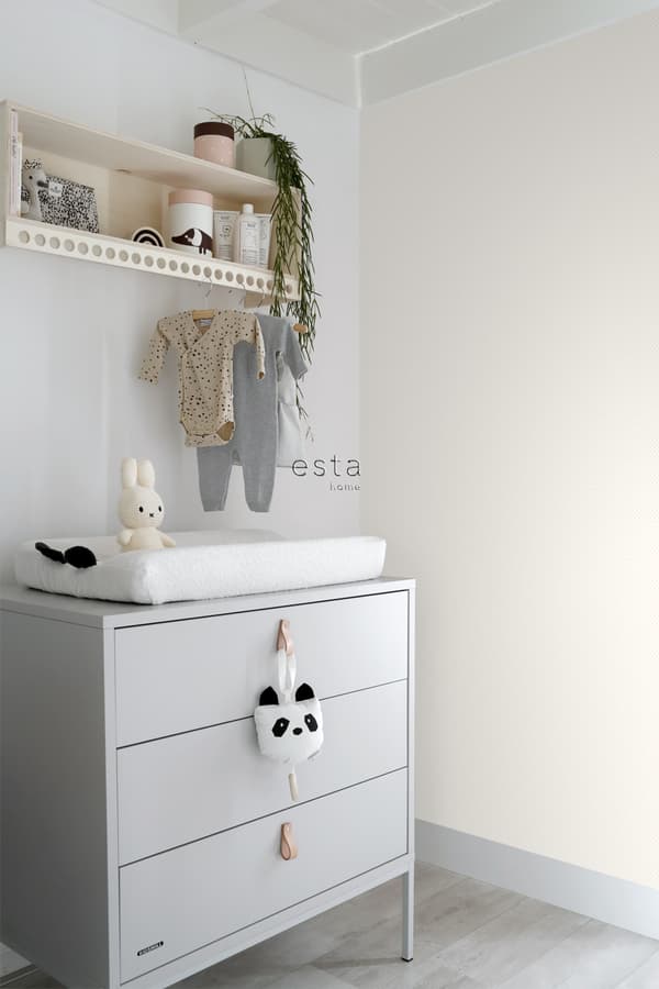 ESTAhome tapet fine prikker off-hvidt og lyserødt 53 cm x 10,05 m