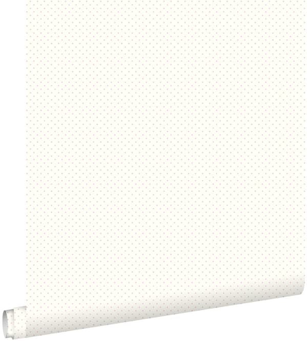 ESTAhome tapet fine prikker off-hvidt og lyserødt 53 cm x 10,05 m