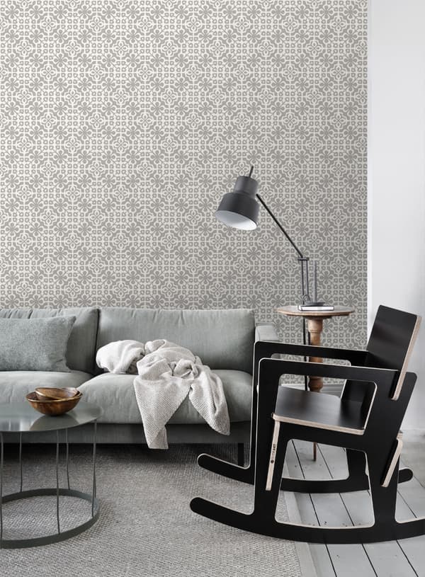 ESTAhome tapet slitna golvbrädor mullvadsgrått 53 cm x 10,05 m