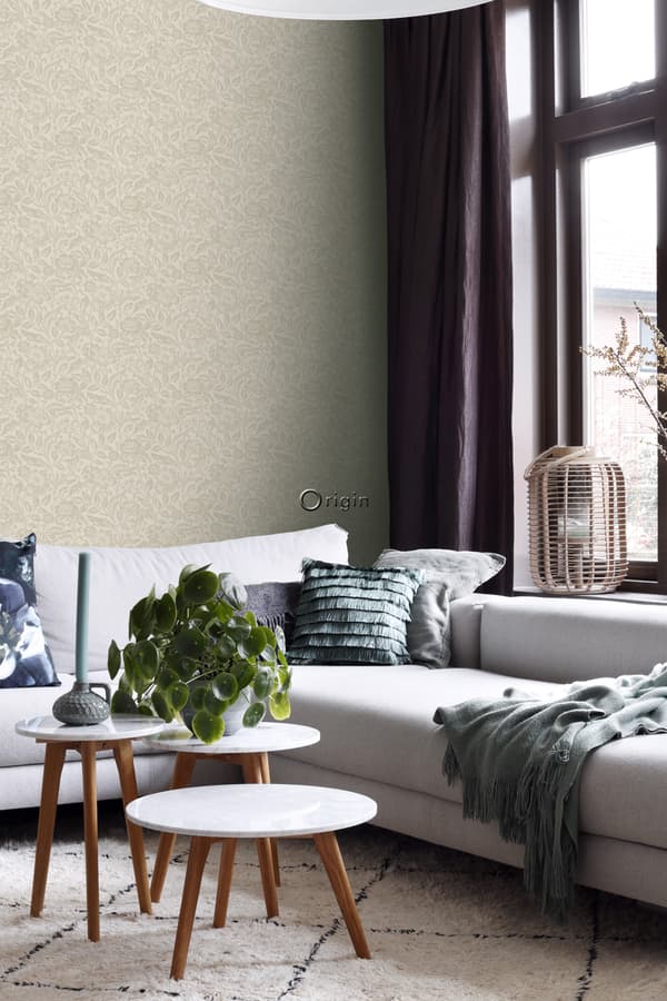 Origin Wallcoverings tapet blommor mörkbeige - 347024 - 53 cm x 10,05 m