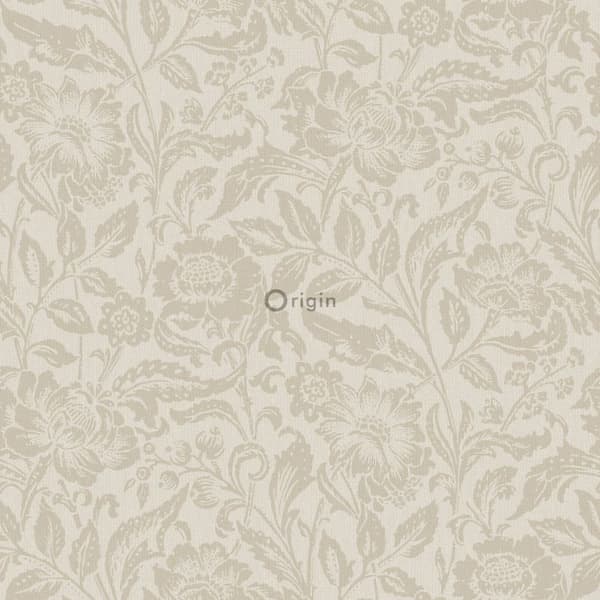 Origin Wallcoverings tapet blommor mörkbeige - 347024 - 53 cm x 10,05 m