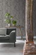 Miniatyrbillede 6 af 8: ESTAhome tapet vintage træplanker af genbrugt træ muldvarpegråligt 53 cm x 10,05 m