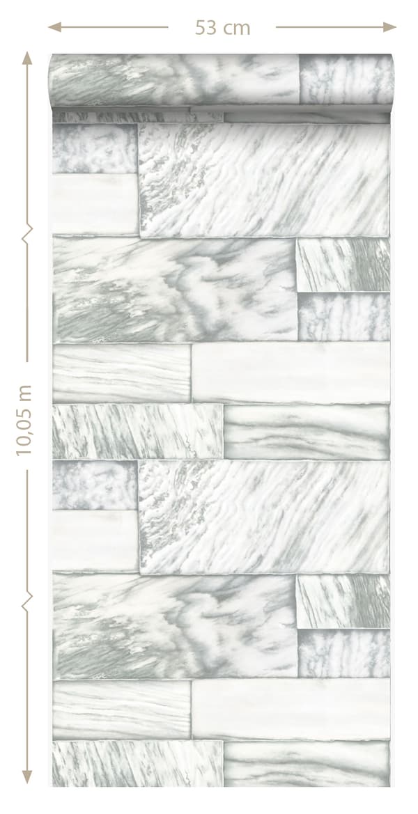 Origin Wallcoverings tapet marmorsten off-hvidt 53 cm x 10,05 m
