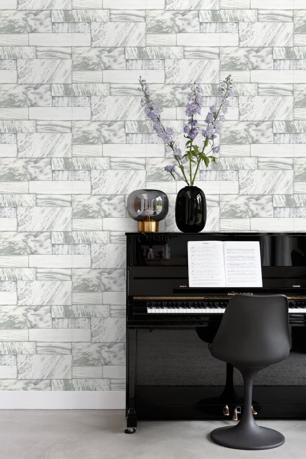 Origin Wallcoverings tapet marmorsten off-hvidt 53 cm x 10,05 m