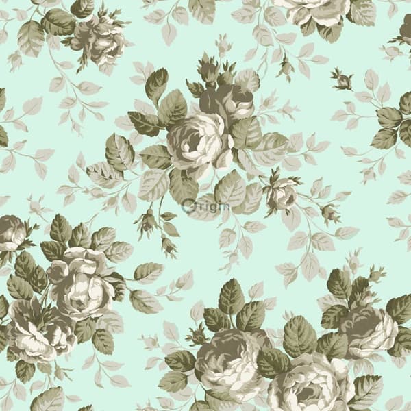 Origin Wallcoverings tapet roser havgrønt 53 cm x 10,05 m