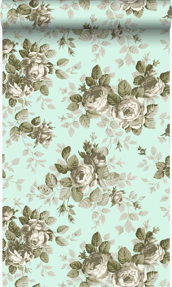 Origin Wallcoverings tapet roser havgrønt 53 cm x 10,05 m