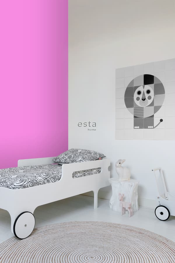 ESTAhome tapet enfärgad rosa 53 cm x 10,05 m