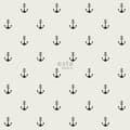 Miniatyrbild 7 av 8: ESTAhome tapet ankare beige och svart 0,53 x 10,05 m