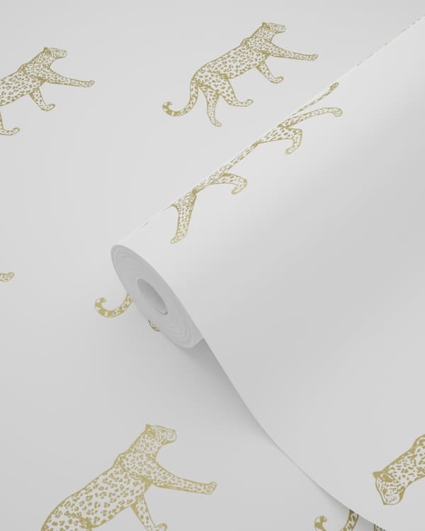 Origin Wallcoverings tapet pantrar vitt och guld 0,53 x 10,05 m