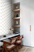 Miniatyrbild 2 av 7: Origin Wallcoverings tapet pantrar vitt och guld 0,53 x 10,05 m
