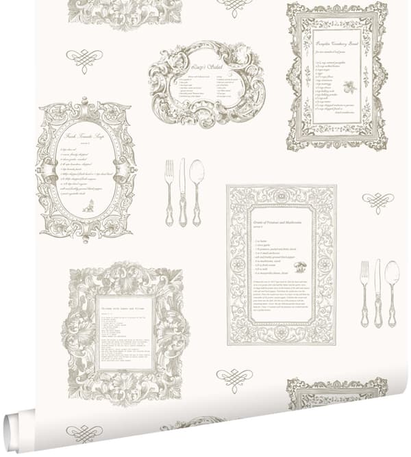 ESTAhome tapet recept beige 53 cm x 10,05 m