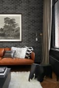 Miniatyrbild 3 av 7: ESTAhome tapet tegelvägg svart 0,53 x 10,05 m