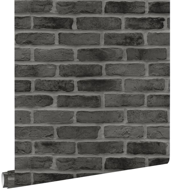 ESTAhome tapet tegelvägg svart 0,53 x 10,05 m