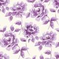 Miniatyrbild 5 av 6: ESTAhome tapet akvarellmålade rosor lila 53 cm x 10,05 m