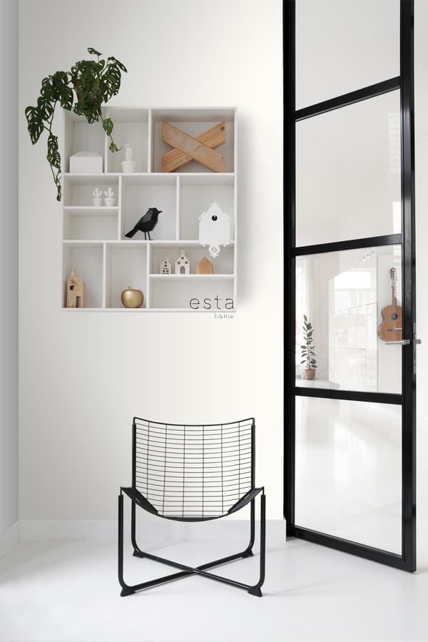 ESTAhome tapet enfärgad vitt 53 cm x 10,05 m