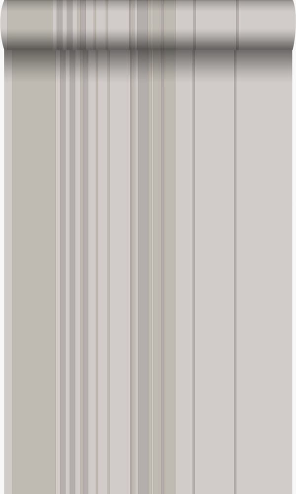 Origin Wallcoverings tapet ränder mullvadsgrått och grått 53 cm x 10,05 m