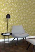 Miniatyrbillede 7 af 8: ESTAhome tapet blomstermønster i skandinavisk stil okkergult 0,53 x 10,05 m