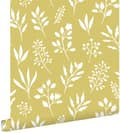 Miniatyrbillede 1 af 8: ESTAhome tapet blomstermønster i skandinavisk stil okkergult 0,53 x 10,05 m