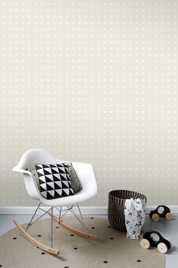ESTAhome tapet stjerner beige 53 cm x 10,05 m