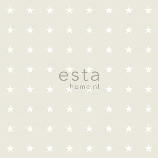 ESTAhome tapet stjerner beige 53 cm x 10,05 m