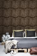 Miniatyrbillede 4 af 8: ESTAhome tapet paneldøre mørkebrunt 53 cm x 10,05 m