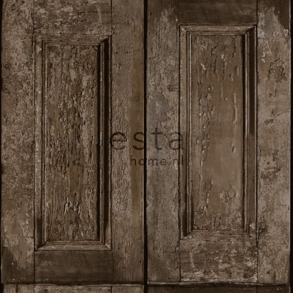 ESTAhome tapet paneldøre mørkebrunt 53 cm x 10,05 m
