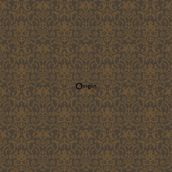 Origin Wallcoverings tapet ornament brunt och glänsande brons 53 cm x 10,05 m