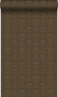 Miniatyrbild 1 av 8: Origin Wallcoverings tapet ornament brunt och glänsande brons 53 cm x 10,05 m