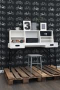 Miniatyrbillede 4 af 8: ESTAhome tapet cykler sort og hvidt 53 cm x 10,05 m
