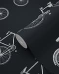 Miniatyrbillede 7 af 8: ESTAhome tapet cykler sort og hvidt 53 cm x 10,05 m
