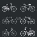 Miniatyrbillede 8 af 8: ESTAhome tapet cykler sort og hvidt 53 cm x 10,05 m