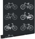 Miniatyrbillede 1 af 8: ESTAhome tapet cykler sort og hvidt 53 cm x 10,05 m
