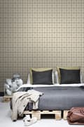Miniatyrbild 3 av 8: ESTAhome tapet rutor beige och brunt 53 cm x 10,05 m