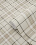 Miniatyrbild 8 av 8: ESTAhome tapet rutor beige och brunt 53 cm x 10,05 m