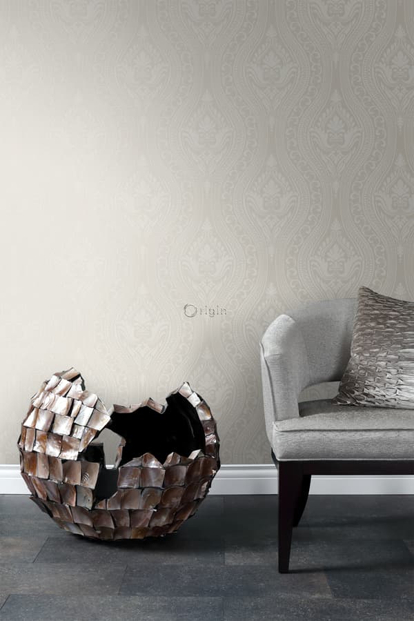 Origin Wallcoverings tapet ornament sølv 53 cm x 10,05 m