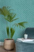 Miniatyrbillede 2 af 8: ESTAhome tapet geometriske former mørkt aquagrønt 53 cm x 10,05 m