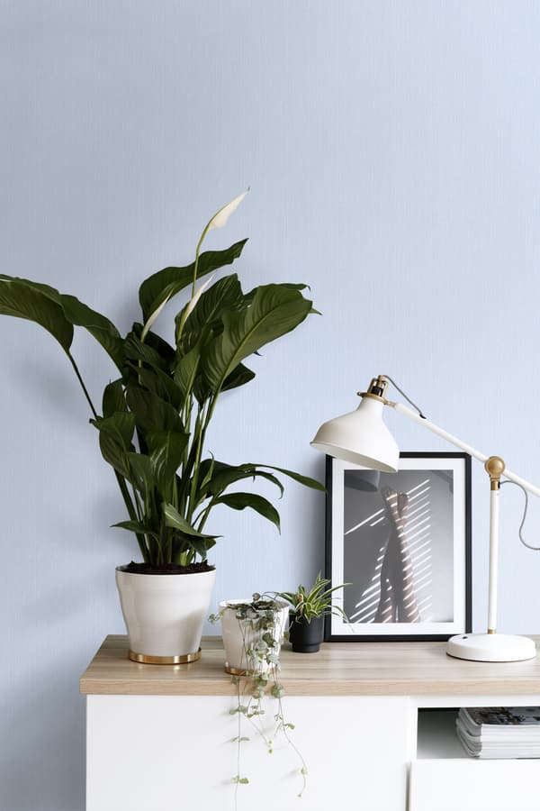 ESTAhome tapet jeanstygstruktur ljusblått 53 cm x 10,05 m