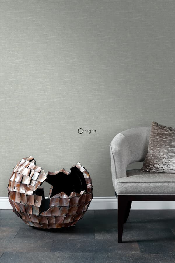 Origin Wallcoverings tapet linnedstruktur blågrå 0,53 x 10,05 m