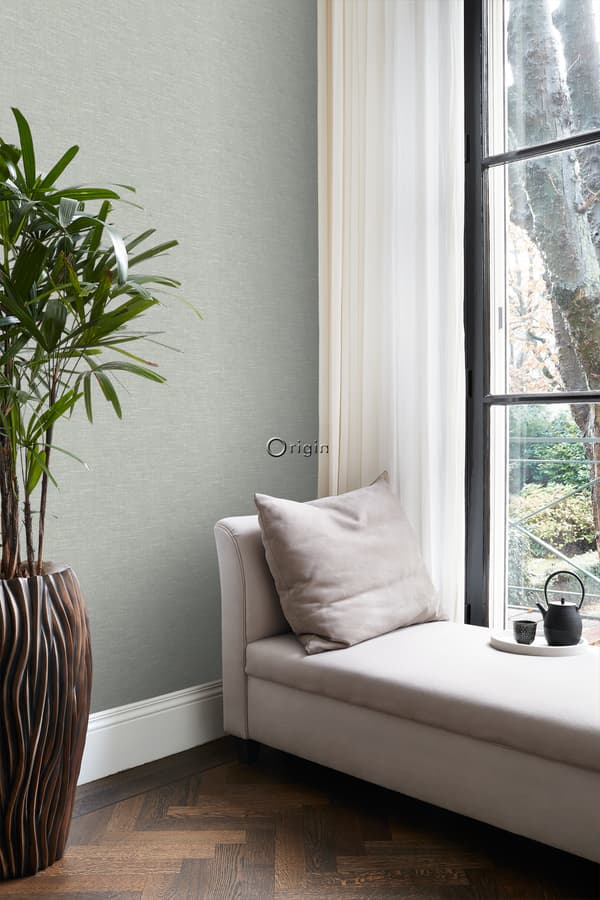 Origin Wallcoverings tapet linnedstruktur blågrå 0,53 x 10,05 m