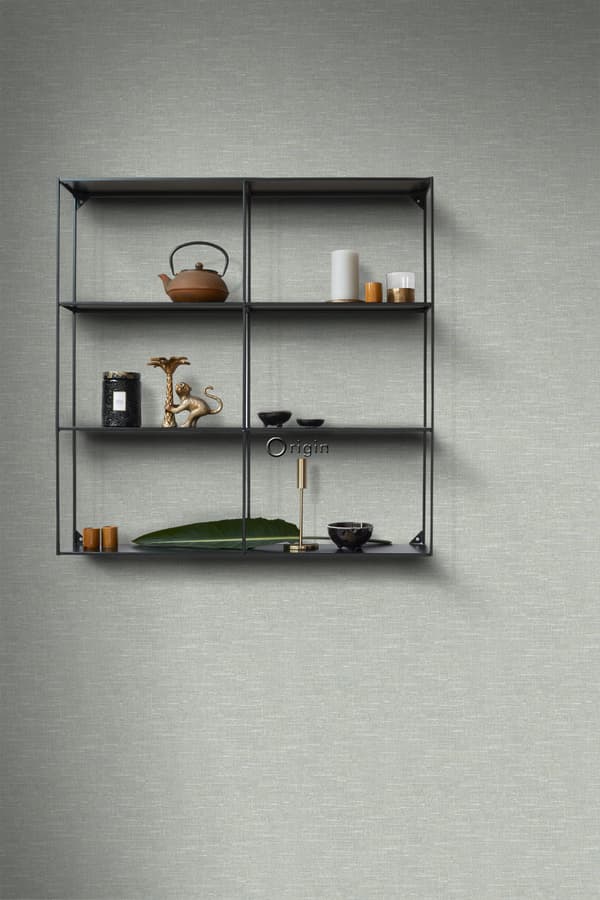 Origin Wallcoverings tapet linnedstruktur blågrå 0,53 x 10,05 m