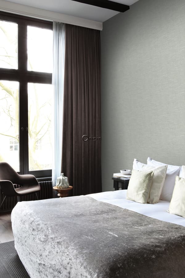 Origin Wallcoverings tapet linnedstruktur blågrå 0,53 x 10,05 m