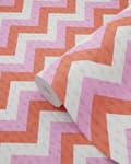 Miniatyrbillede 6 af 8: ESTAhome tapet zig-zag-motiv koralrødt og lyserødt 53 cm x 10,05 m