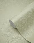 Miniatyrbillede 5 af 7: Origin Wallcoverings tapet ornament grønt 53 cm x 10,05 m