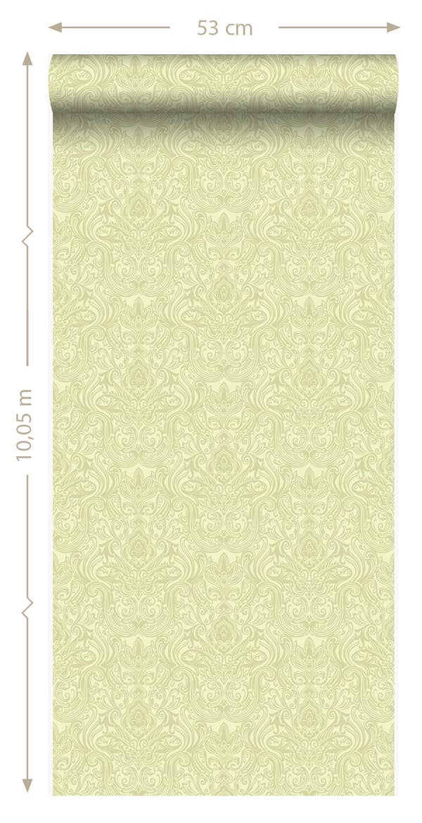 Origin Wallcoverings tapet ornament grønt 53 cm x 10,05 m