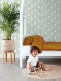 Miniatyrbillede 2 af 8: ESTAhome tapet giraffer mintgrønt 0,53 x 10,05 m