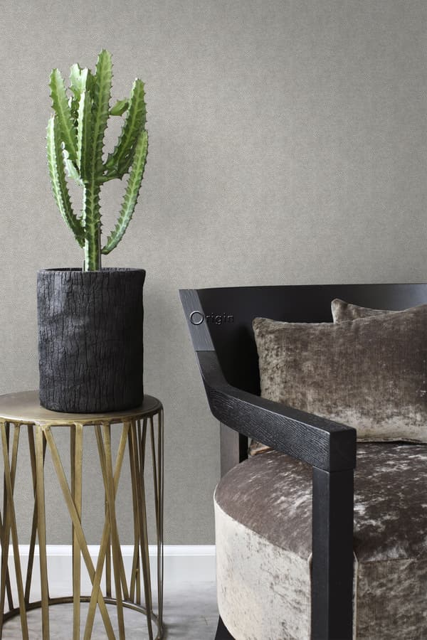 Origin Wallcoverings tapet fiskbensväv ljust mullvadsgrått 0,53 x 10,05 m