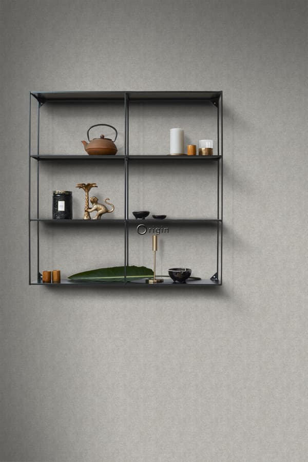 Origin Wallcoverings tapet fiskbensväv ljust mullvadsgrått 0,53 x 10,05 m