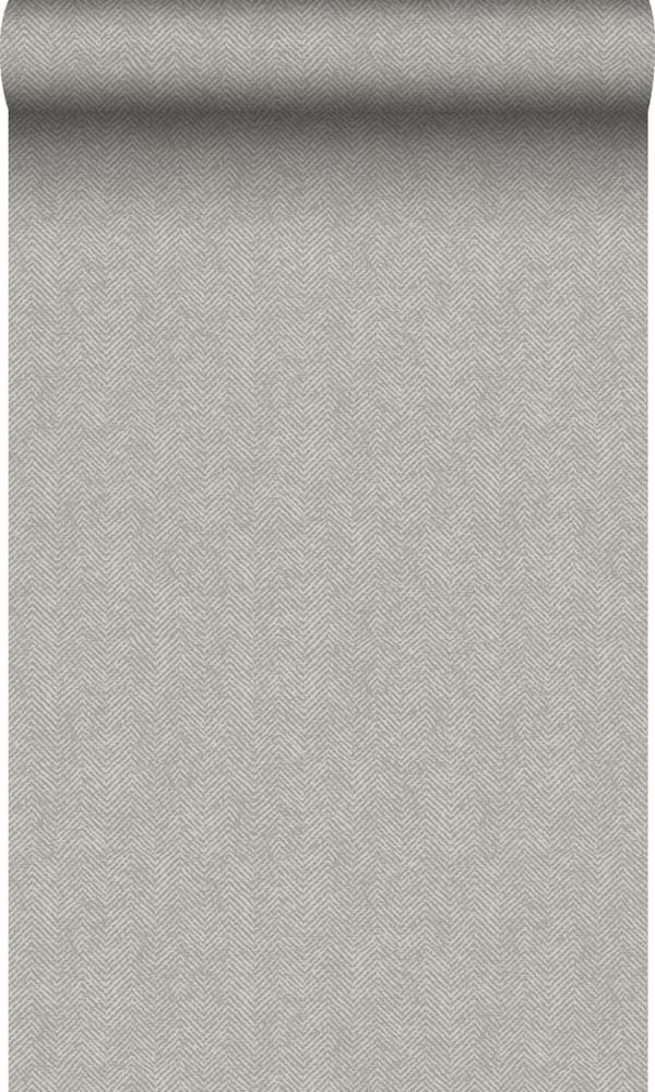 Origin Wallcoverings tapet fiskbensväv ljust mullvadsgrått 0,53 x 10,05 m