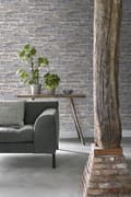 Miniatyrbild 8 av 8: ESTAhome tapet tegelvägg ljusgrått och beige 53 cm x 10,05 m