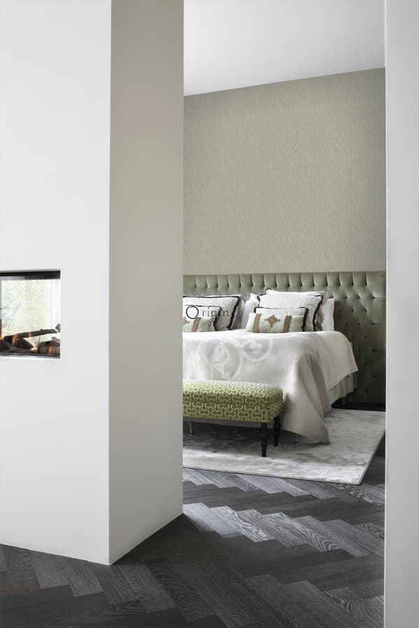 Origin Wallcoverings tapet ensfarvet linnedstruktur brunt 53 cm x 10,05 m